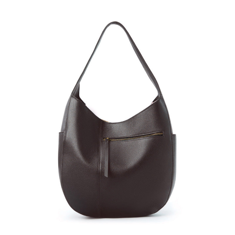 Genuine Leather Shoulder Bag with Larger Capacity Brown 31X7X30 3 in 1 Fashion Women Anti-Theft Backpack