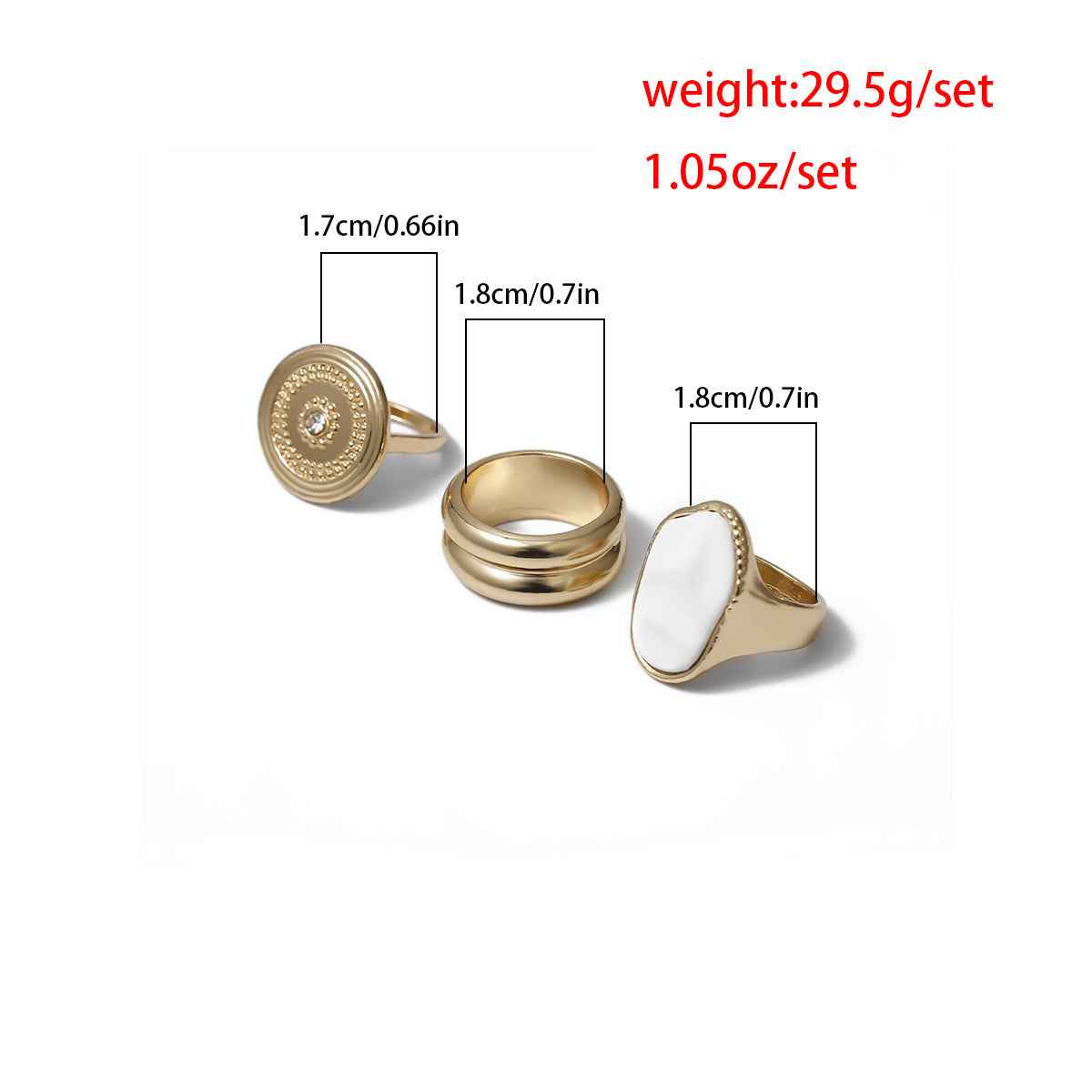 Geometric Ring Women's  3 PC Set