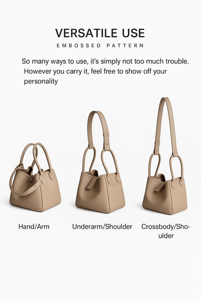 Genuine Leather Vegetable Basket Bag Bucket Bag Shoulder Bag Crossbody Tote Bag