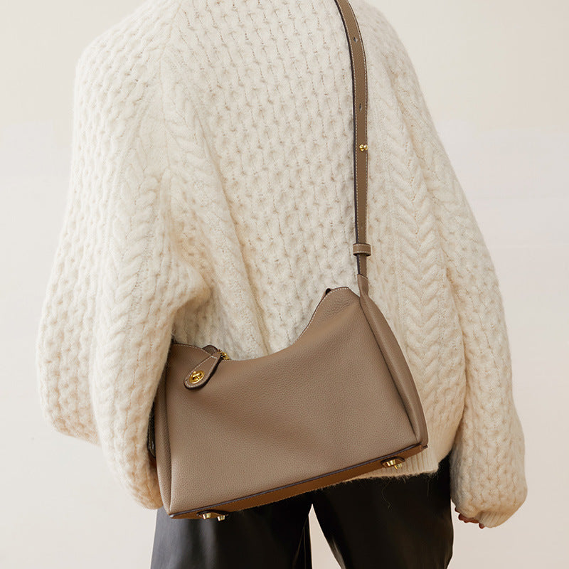 Genuine Leather Bag Crossbody Shoulder Bag Tote Bag Underarm Bag
