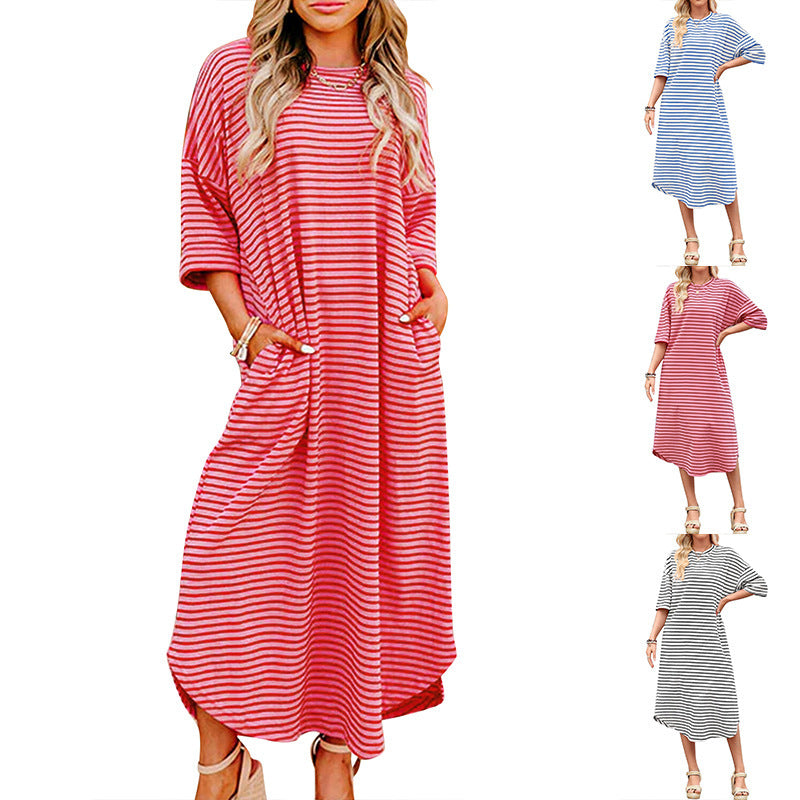 Summer Casual Striped Dress For Women