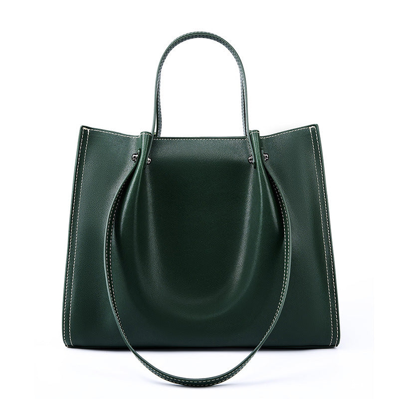 Genuine Leather Large Capacity Shoulder Bag Tote Bag