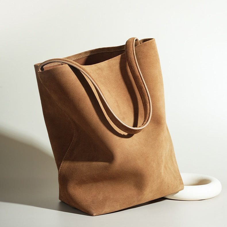 Genuine Leather Tote Bag - Large Capacity Soft Leather Shoulder Bag in Black for Stylish Black Bags Genuine Leather Shoulder Bag