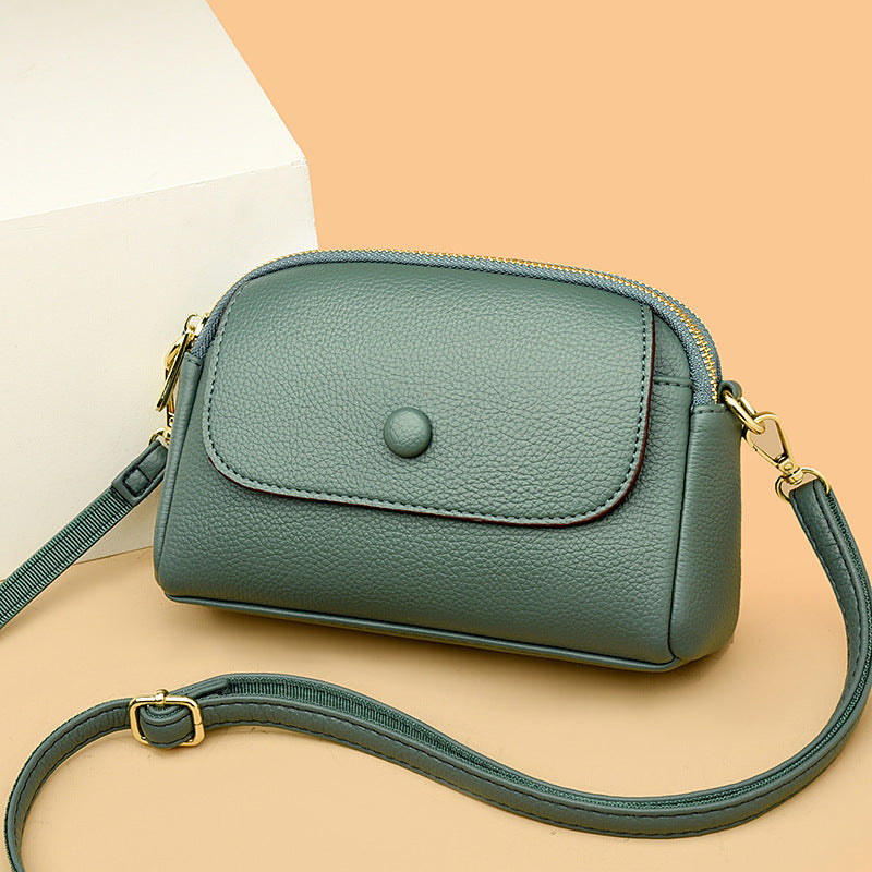 Vegan Leather Lightweight Soft Leather  Crossbody Bag Shoulder  Bag