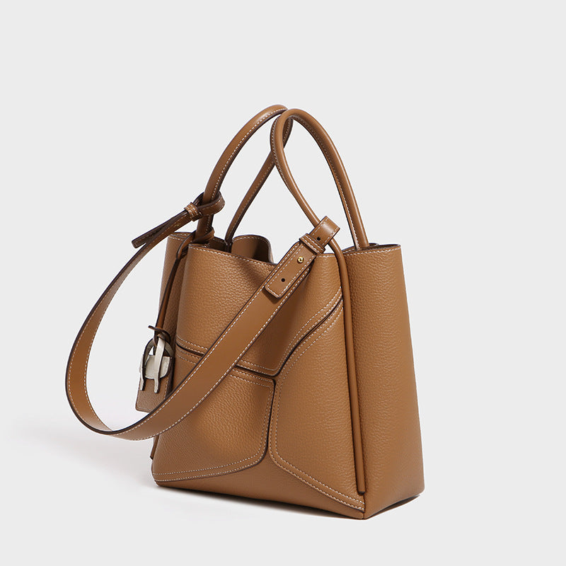 Genuine Leather Large Capacity Underarm Bag Shoulder Bag Tote Bag