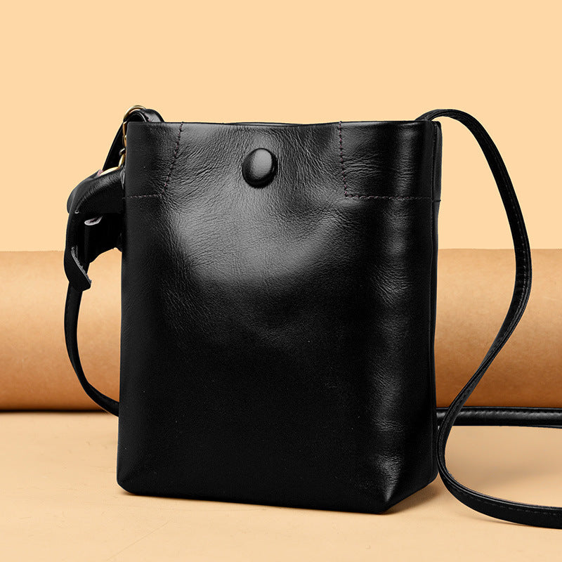 Mini  Casual  Genuine Leather Women Shoulder bag