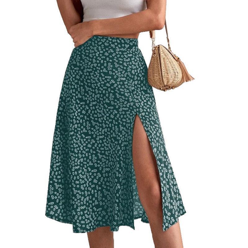 Floral Skirt  Mid-rise Skirt