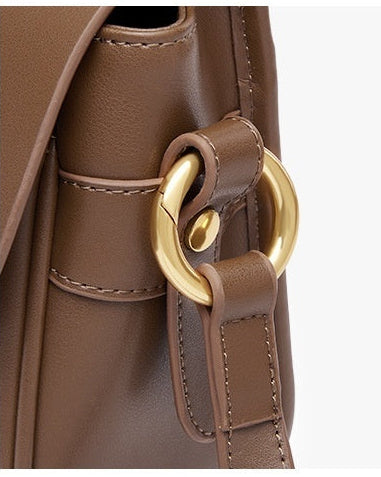 Genuine Leather Crossbody Bag - Stylish Shoulder Tote for Everyday Use Genuine Leather Crossbody Shoulder Bag U