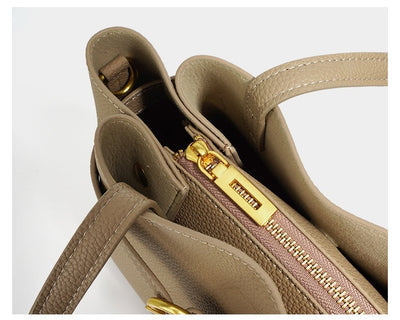 Authentic Leather Tote Bag - Versatile Shoulder and Crossbody Bag Authentic Leather Tote Bag