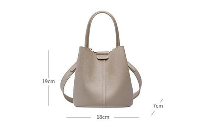Genuine Leather Crossbody Bucket Bag Tote Bag Shoulder Bag