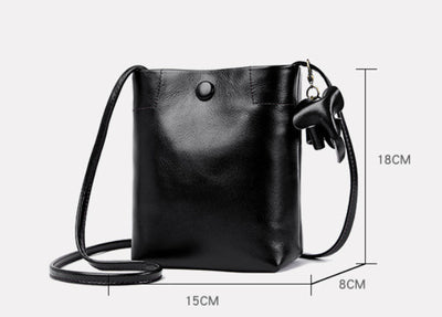 Mini  Casual  Genuine Leather Women Shoulder bag