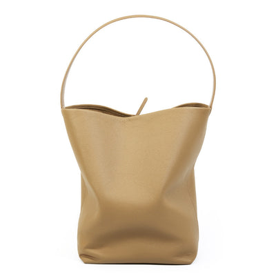 Genuine Leather Large Capacity One-shoulder Bucket Bag