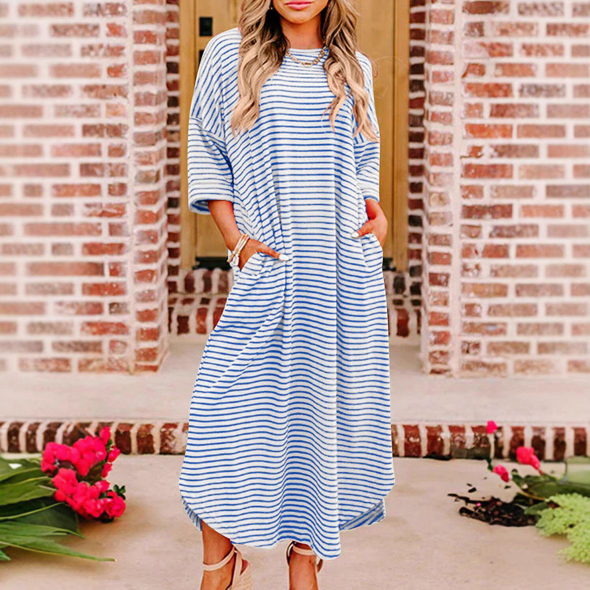 Summer Casual Striped Dress For Women