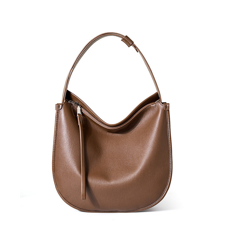 Genuine Leather Tote Bag - Cowhide Crossbody Shoulder Bag Brown 2 3 in 1 Fashion Women Anti-Theft Backpack