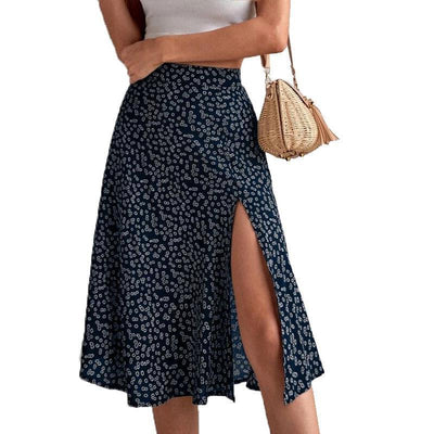 Floral Skirt  Mid-rise Skirt