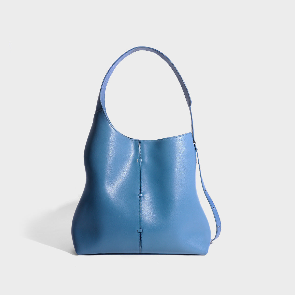 Genuine Leather Shoulder Bag - Large Capacity Underarm Design Dark Blue 3 in 1 Fashion Women Anti-Theft Backpack