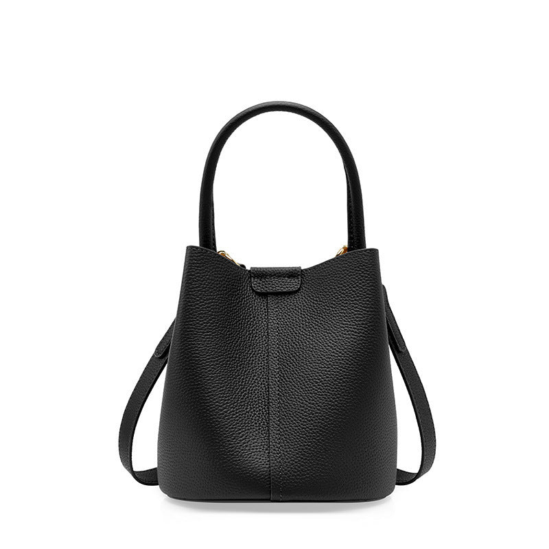 Genuine Leather Crossbody Bucket Bag Tote Bag Shoulder Bag
