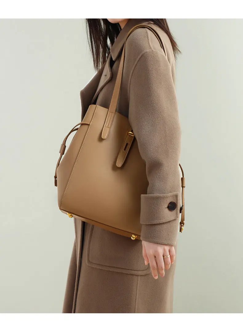 Genuine Leather Shoulder Bag Tote - Stylish & Durable Design Genuine Leather Shoulder Bag Tote Bag