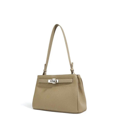 Lock Design Leather Bag - Genuine Leather Shoulder Crossbody Tote Bag Lock Design Leather Bag Genuine Leather Shoulder Bag Crossbody Bag Tote Bag