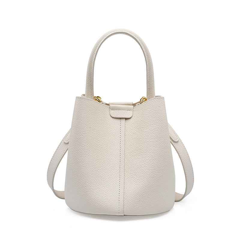 Genuine Leather Crossbody Bucket Bag Tote Bag Shoulder Bag