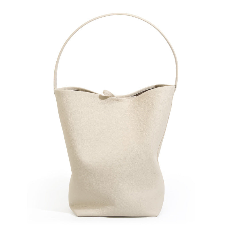 Genuine Leather Large Capacity One-shoulder Bucket Bag