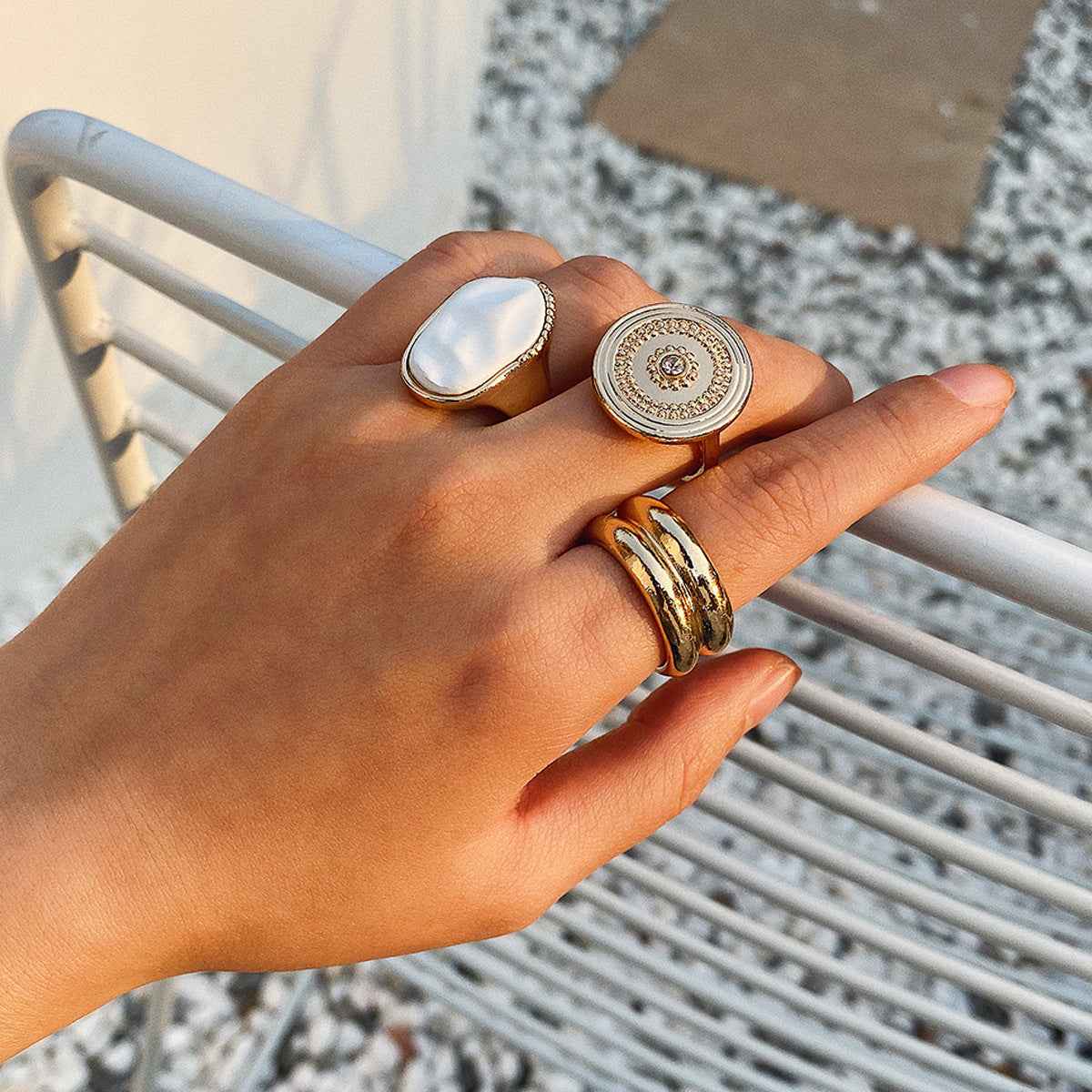 Geometric Ring Women's  3 PC Set
