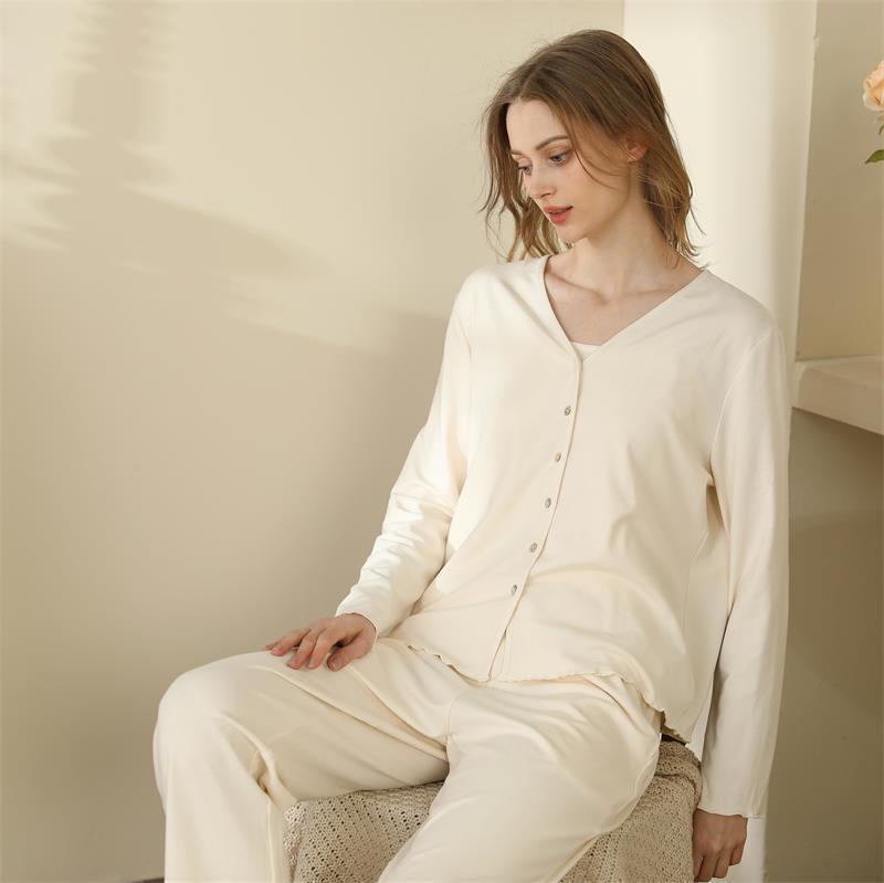 Home Wear  French Style Three-piece Pajamas For Women