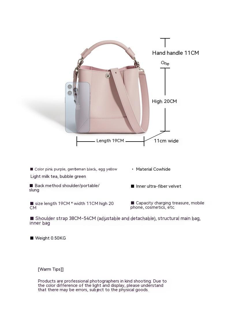 Genuine Leather Tote Bag Shoulder Bag Crossbody bag  Bucket Bag