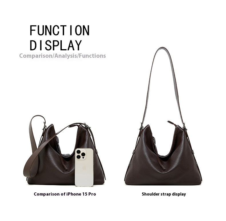 Genuine Leather Shoulder Bag - Versatile Underarm and Messenger Bag 3 in 1 Fashion Women Anti-Theft Backpack