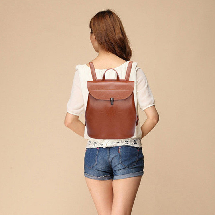 Genuine leather Women Backpack