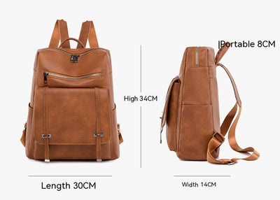 Vegan Leather Women's Backpack with Large Capacity Vegan Leather Large Capacity Women's Ba