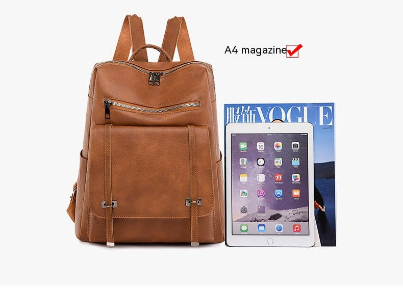 Vegan Leather Women's Backpack with Large Capacity Vegan Leather Large Capacity Women's Ba