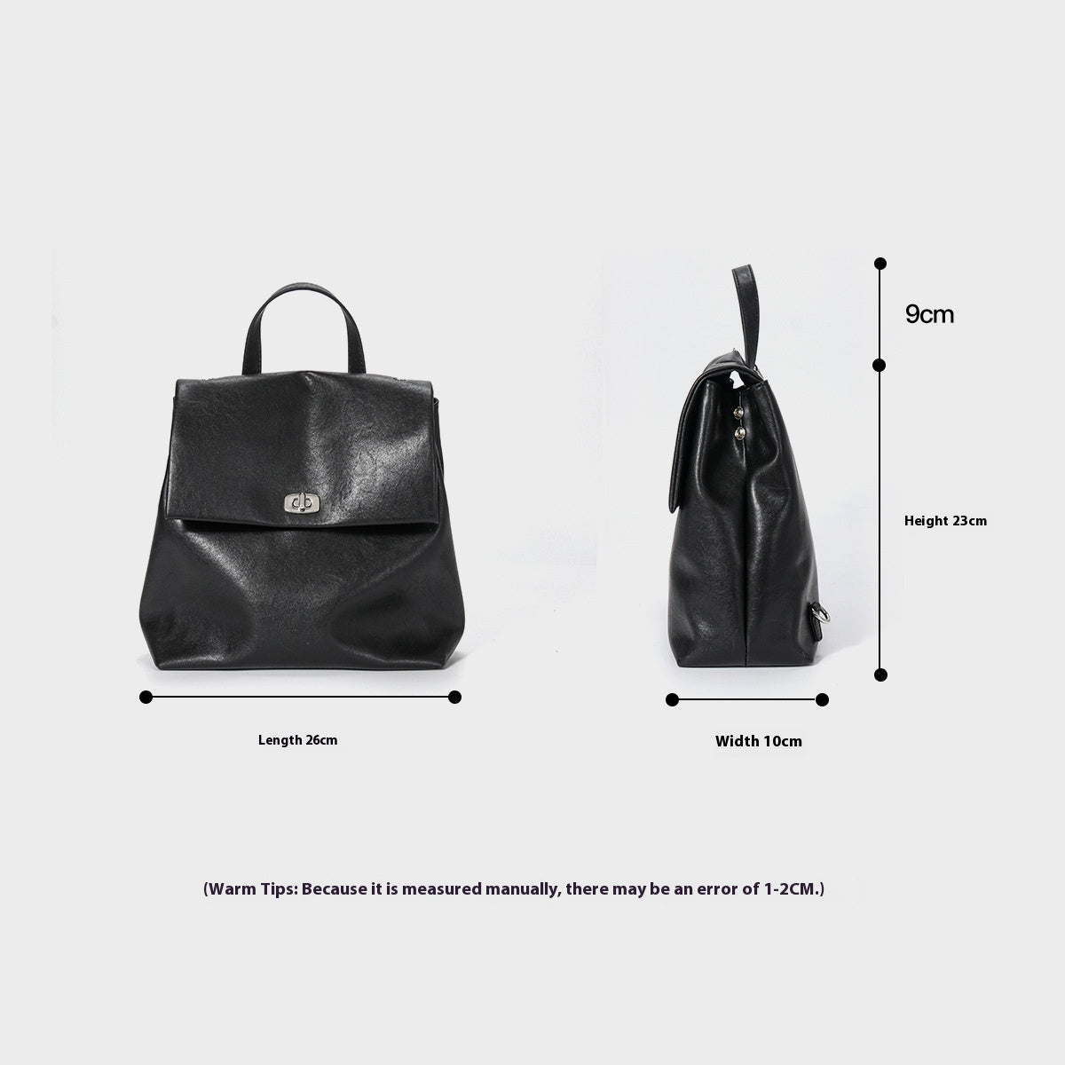 Genuine Leather Women's Backpack - Large Capacity Design for Everyday Use - Bagbagsitter