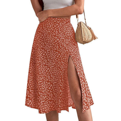 Floral Skirt  Mid-rise Skirt