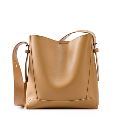 Women's Leather Crossbody Bag - Stylish & Versatile Genuine Leather Shoulder Handbag Salt Khaki 3 in 1 Fashion Women Anti-Theft Backpack