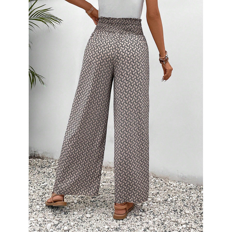 Comfortable  Floral Wide-leg Pants