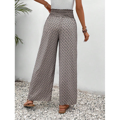 Comfortable  Floral Wide-leg Pants