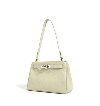 Lock Design Leather Bag - Genuine Leather Shoulder Crossbody Tote Bag Lock Design Leather Bag Genuine Leather Shoulder Bag Crossbody Bag Tote Bag