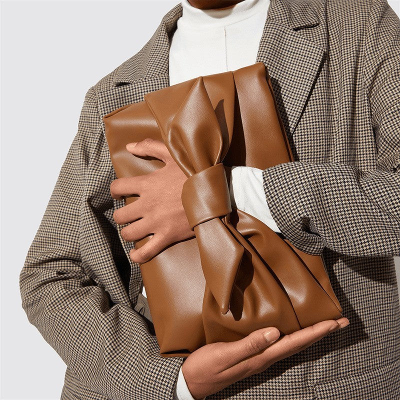 Vegan Leather Clutch Underarm Bag Large Capacity Bag