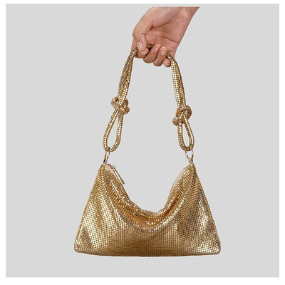 Aluminum Sequins Tote Bag - Stylish Aluminum Sheet Underarm Women's Bag Aluminum Sheet Underarm Women's Bag Met