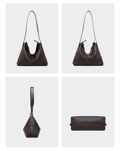 Genuine Leather Shoulder Bag - Versatile Underarm and Messenger Bag 3 in 1 Fashion Women Anti-Theft Backpack