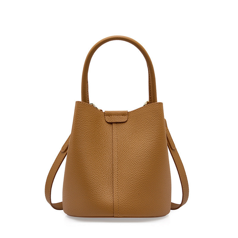 Genuine Leather Crossbody Bucket Bag Tote Bag Shoulder Bag
