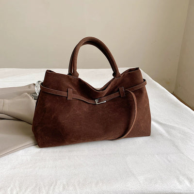 Suede Tote Design Portable Shoulder Bag