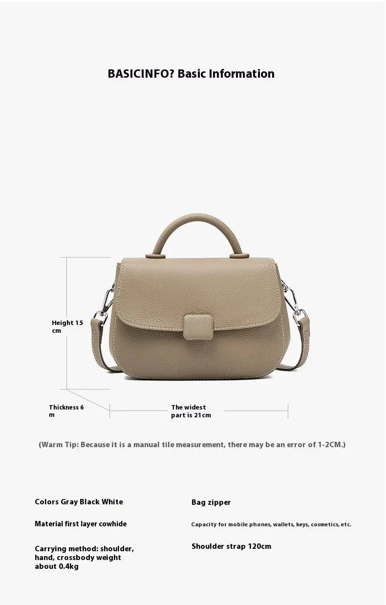 Genuine Leather Tote Bag - Women’s Crossbody & Tote Bag Combination Genuine Leather Bag Women Tote Bag Cross