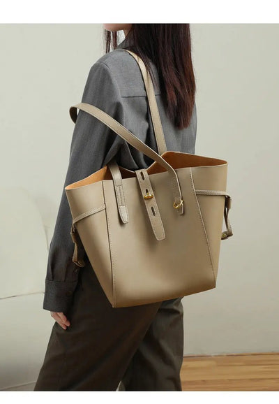 Genuine Leather Shoulder Bag Tote - Stylish & Durable Design Genuine Leather Shoulder Bag Tote Bag