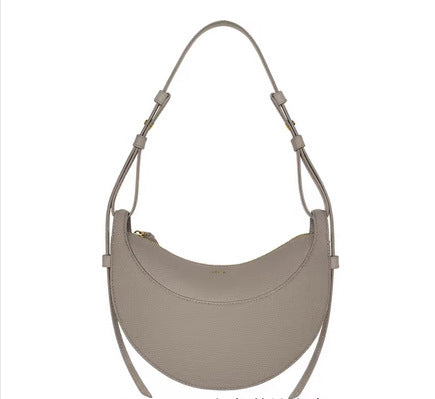 Genuine Leather Bag Tote Bag Crescent Shape Bag