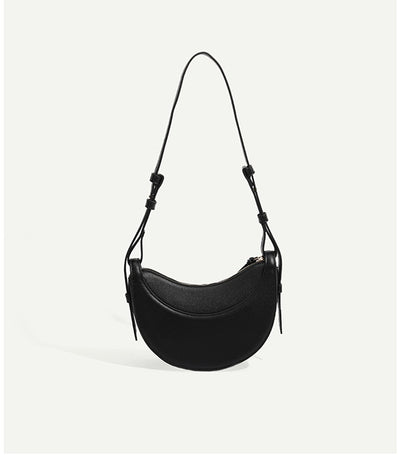Genuine Leather Bag Tote Bag Crescent Shape Bag