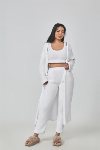 Cozy Pajama Set, 3 Piece Lounge Set For Women