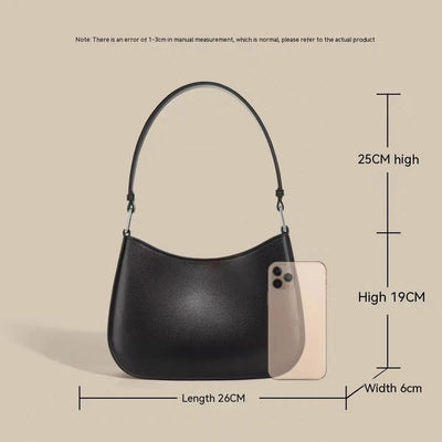 Genuine Leather Shoulder Bag for Underarm Carry Genuine Leather Underarm Shoulder Bag