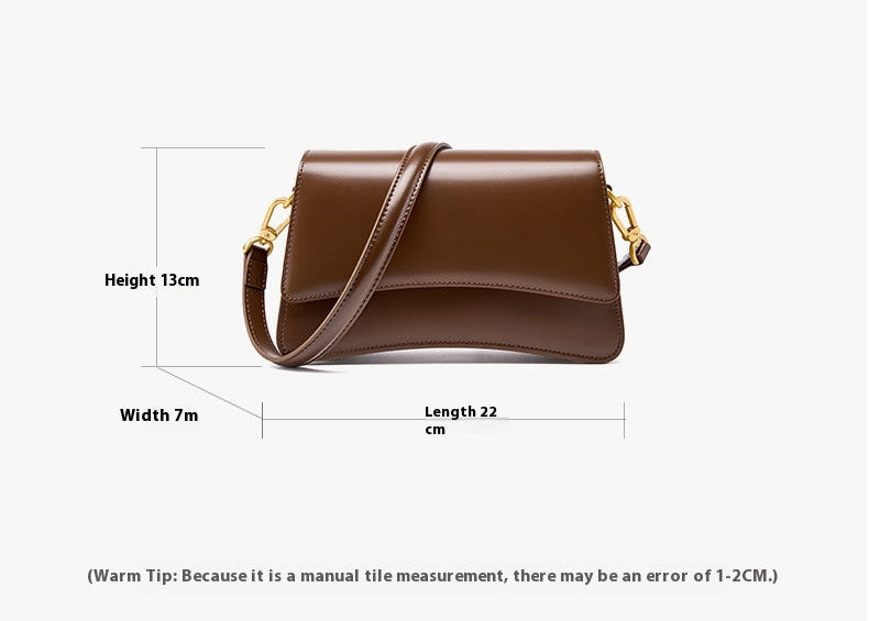 Genuine Leather Shoulder Bag Crossbody Tote Underarm Bag Genuine Leather Bag Shoulder Bag Crossbo
